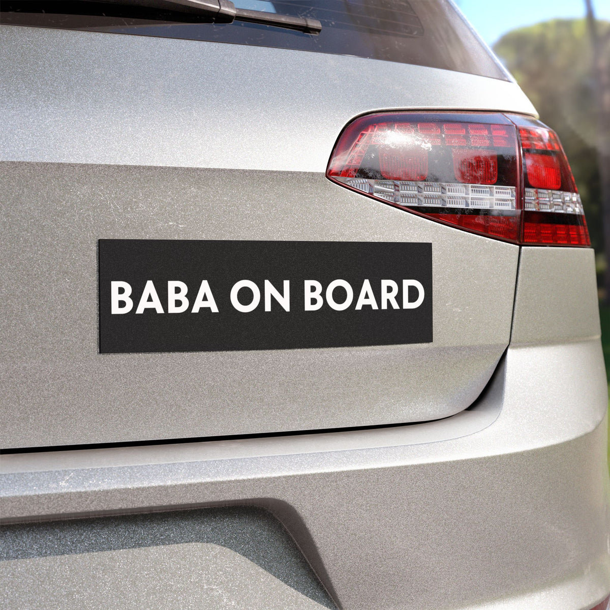 Baba on Board Car Magnet (English)